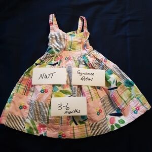 Gymboree girls size 3-6 months Flower Garden line dress with diaper cover NWT
